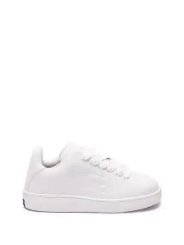 Debossed Logo Leather Low Top Sneakers White - BURBERRY - BALAAN 2