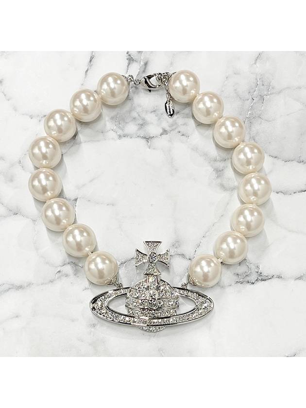 Neysa Pearl Necklace Silver - VIVIENNE WESTWOOD - BALAAN 4