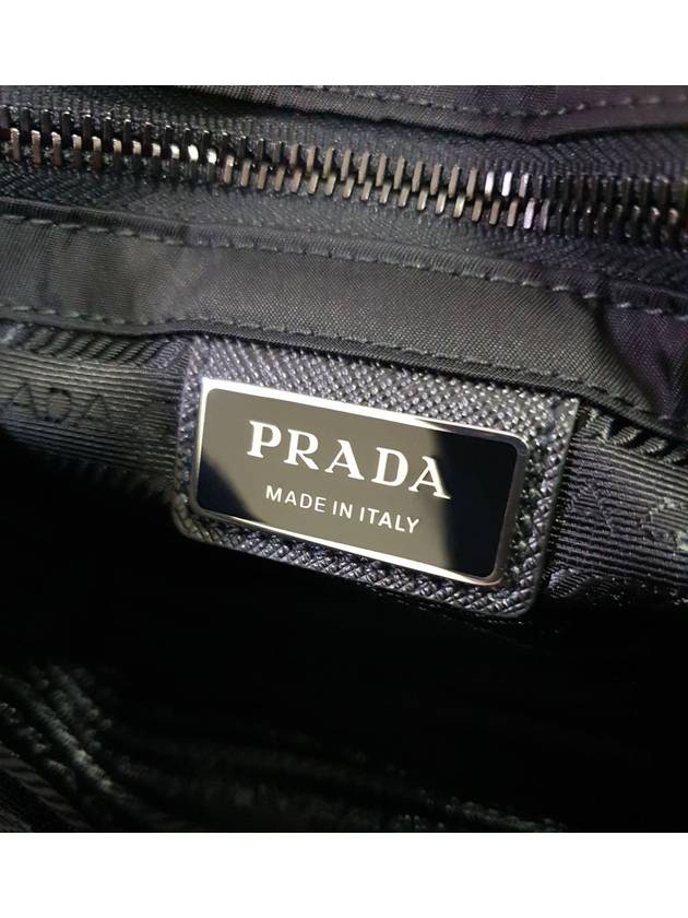 Triangle Logo Re-Nylon Saffiano Leather Cross Bag Black - PRADA - BALAAN 8