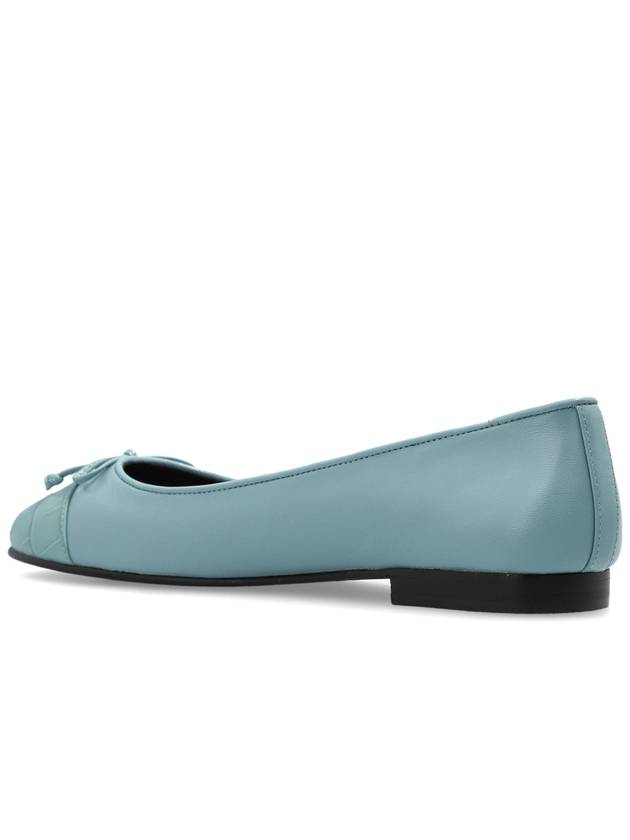 Tory Burch Leather Ballet Flats, Women's, Light Blue - TORY BURCH - BALAAN 5