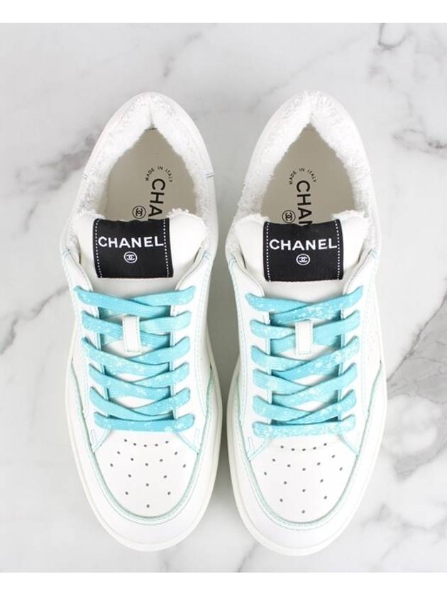 Back logo shearling sneakers 43 280 - CHANEL - BALAAN 9