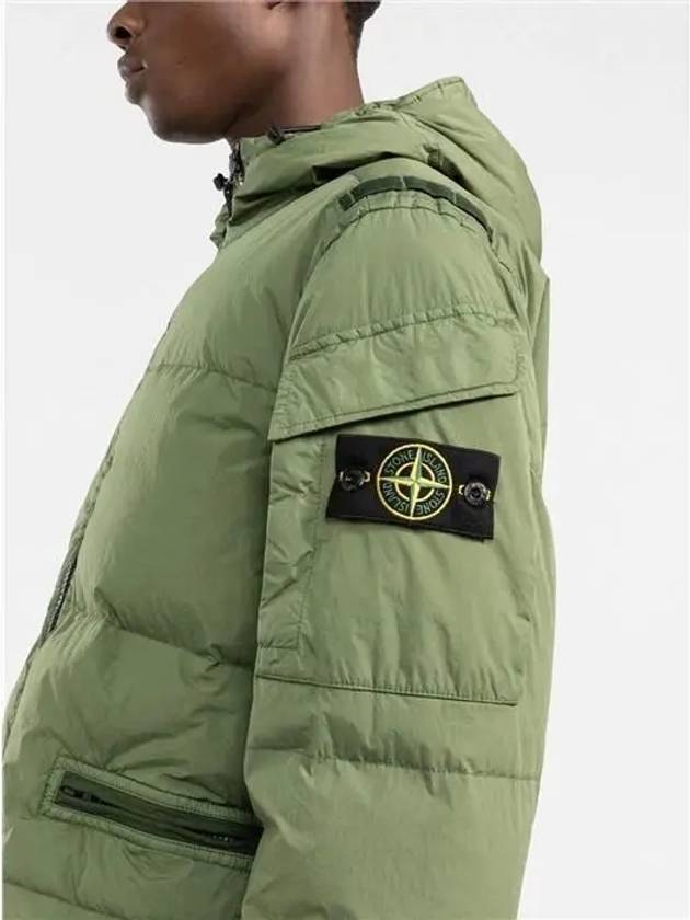 Men's Wappen Patch Crinkle Wraps Padding Khaki - STONE ISLAND - BALAAN 3