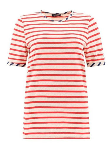 Red Stripe Short Sleeve 7841UKNATURELTULIPE VILLEFRANCHE - SAINT JAMES - BALAAN 1