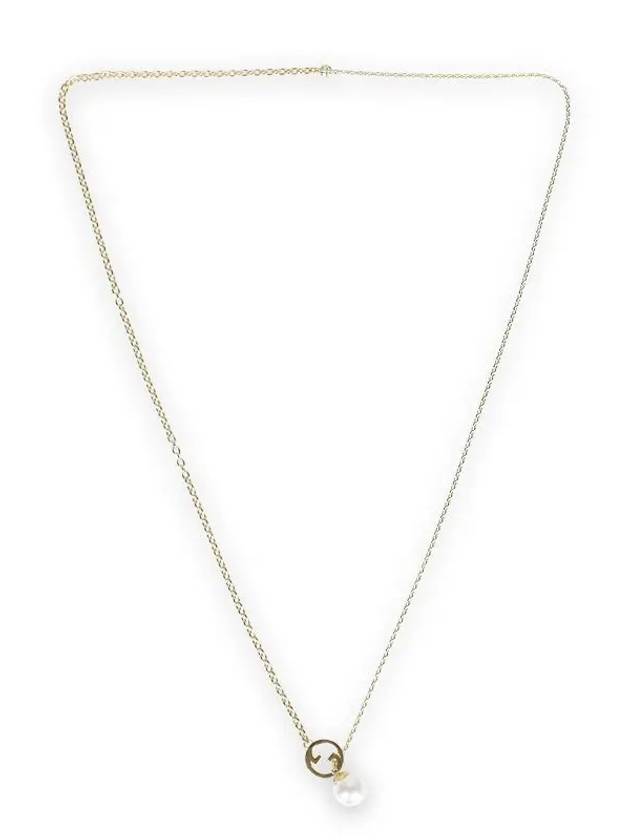 Blondie Pearl Drop Necklace Gold - GUCCI - BALAAN 3