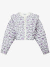 Drew Short Quilted Printed Cotton Jacket Ecru Lilac - ISABEL MARANT - BALAAN 2