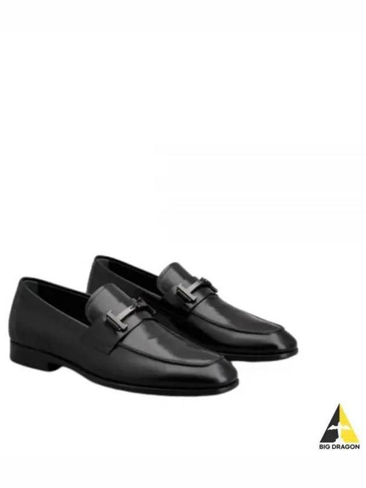 Double T Leather Loafers Black - TOD'S - BALAAN 2