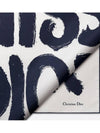 Miss Dior Graffiti 70 Square Silk Twill Scarf Navy White - DIOR - BALAAN 5