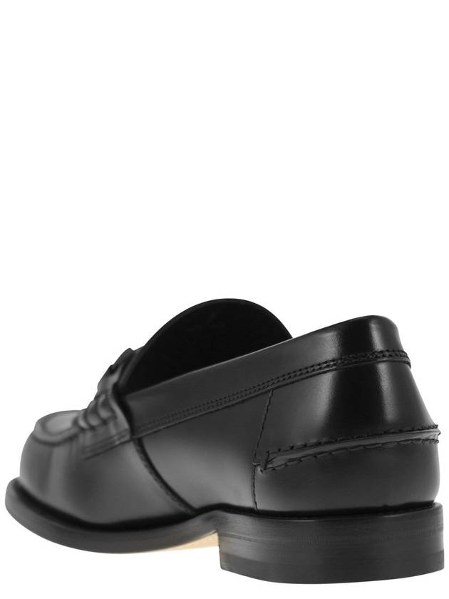 Double T Leather Loafers Black - TOD'S - BALAAN 4