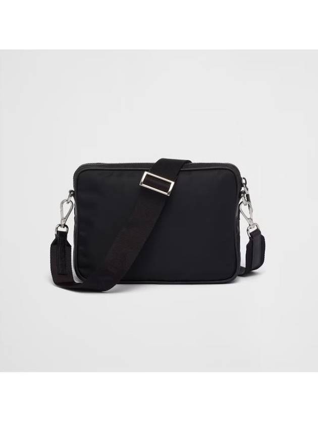 Re-Nylon Saffiano Leather Shoulder Bag Black - PRADA - BALAAN 4