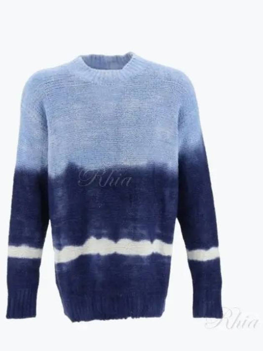 Henley Crew Neck Knit Top Blue - ISABEL MARANT - BALAAN 2