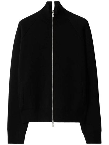 Mirror Horse Intarsia Wool Blend Track Jacket Black - BURBERRY - BALAAN 1