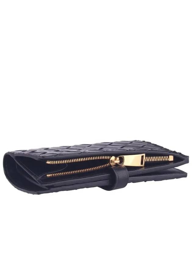 Intrecciato French Medium Wallet Black - BOTTEGA VENETA - BALAAN 5