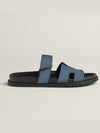 Chypre Men's Sandals Navy Suede - HERMES - BALAAN 3