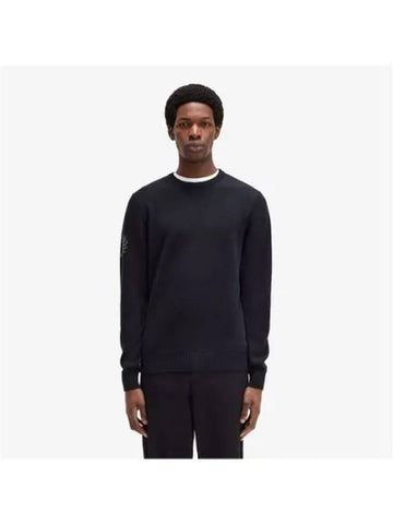 Fred Perry Sharp Laurel Wreath Knit Black AFPM2438529 102 - FRED PERRY - BALAAN 1