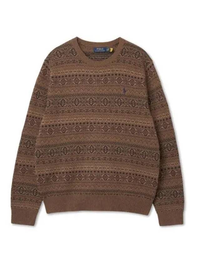 Fair Isle Wool Sweater Medium Beige - POLO RALPH LAUREN - BALAAN 1