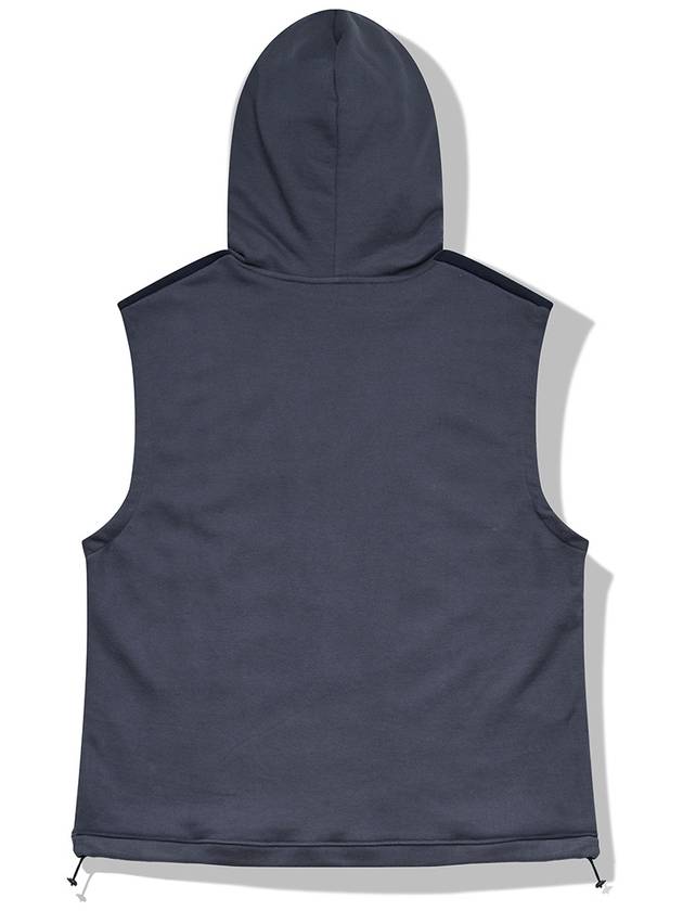 Shirring Sleeveless Hoodie Navy - PHOS333 - BALAAN 2