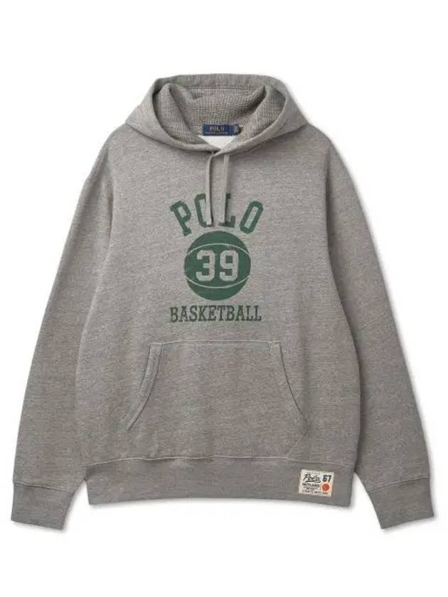 Logo Fleece Hoodie Gray - POLO RALPH LAUREN - BALAAN 1