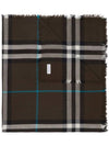 Check Wool Scarf Brown - BURBERRY - BALAAN 1