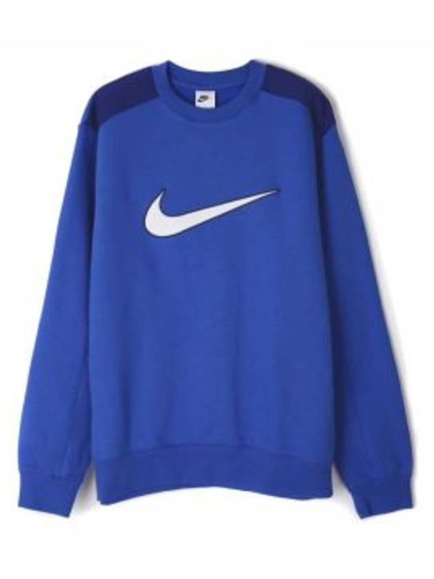 Sportswear Fleece Crew Neck Sweatshirt Blue - NIKE - BALAAN 2