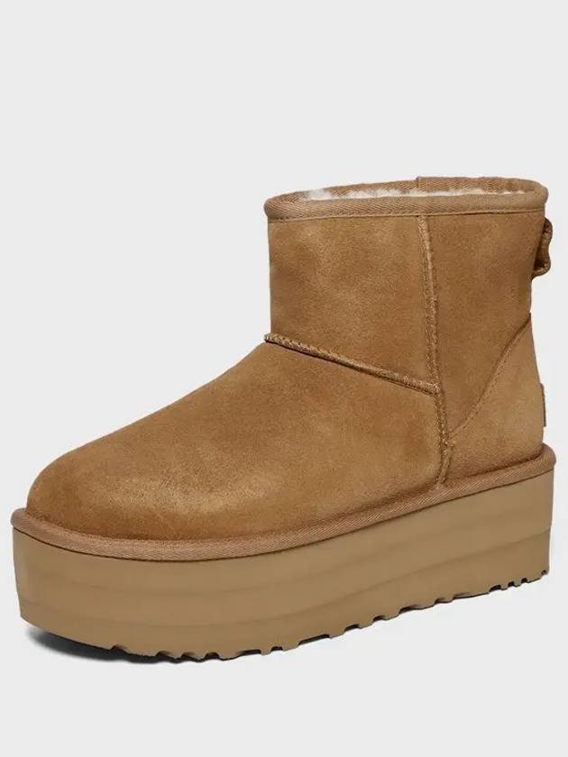 Classic Mini Platform Suede Winter Boots Chestnut - UGG - BALAAN 5