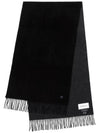 Bold Fox Head Patch Muffler Black Charcoal - MAISON KITSUNE - BALAAN 3