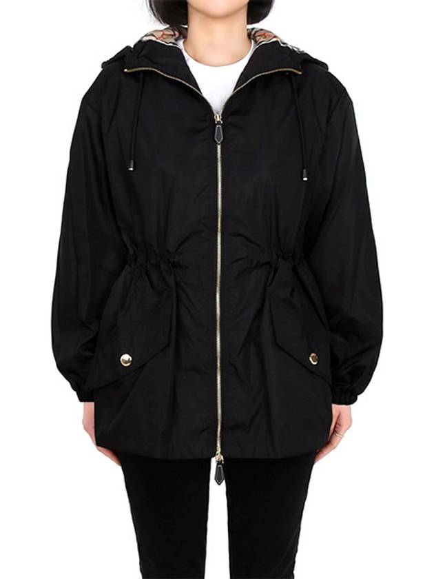 Nylon Lightweight Hooded Jacket Black - BURBERRY - BALAAN 2