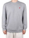 Small Heart Logo Sweatshirt Grey - AMI - BALAAN 2