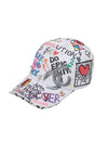 Tweed Hommage Graffiti Ball Cap White - BLACKBLOND - BALAAN 2