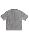 Small Heart Logo Boxy Fit Short Sleeve T-Shirt Grey - AMI - BALAAN 4