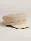 Hermes Hat Deauville Plain Air Cap Calfskin Cotton Beige - CHANEL - BALAAN 1