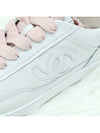 CC Logo Tennis Sneakers White Pink Unisex G39978 - CHANEL - BALAAN 7