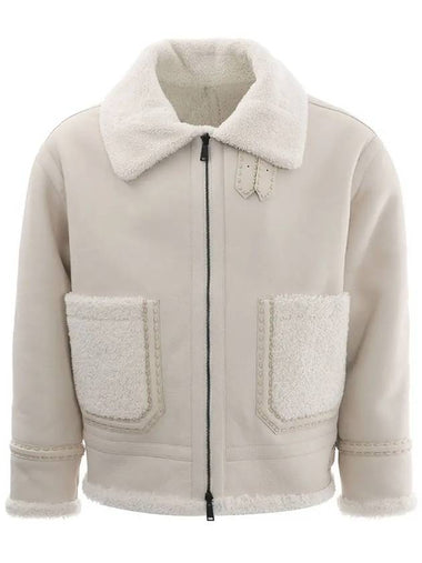 21FW FM0176 AIV0 F0ZNM Two Pocket White Mustang Jacket - FENDI - BALAAN 1