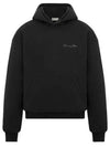 Logo Print Cotton Hoodie Black - DIOR - BALAAN 1