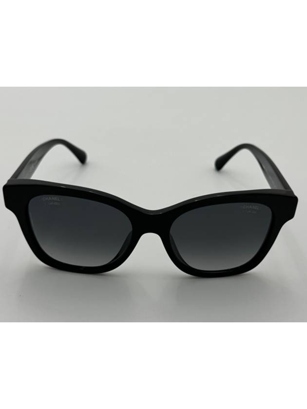 Eyewear Square Acetate Glass Pearl Sunglasses Black - CHANEL - BALAAN 5