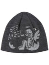 Egg Angel Beanie CHARCOAL - CLUT STUDIO - BALAAN 4