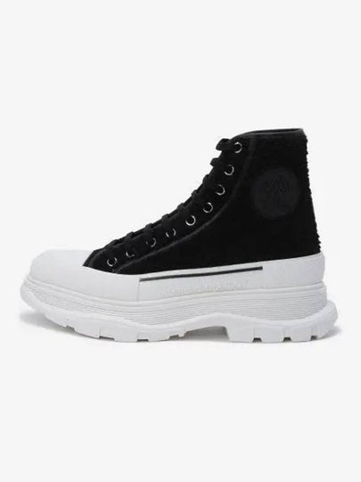 Shearling Tread Slick High Top Sneakers Black - ALEXANDER MCQUEEN - BALAAN 2