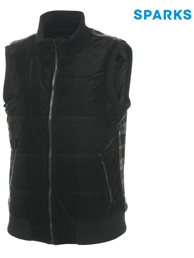 Women s back check high neck zip up padded vest SL4LJV030 - SPARKS - BALAAN 2