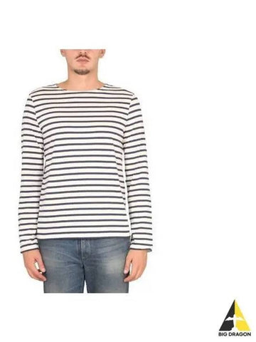 Mingquire Modern Stripe Long Sleeve T Shirt 9858 - SAINT JAMES - BALAAN 1