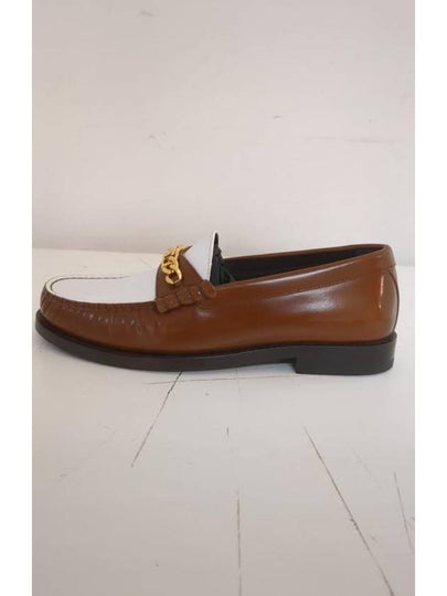 Luco Triomphe Chain Loafers White Tan - CELINE - BALAAN 2