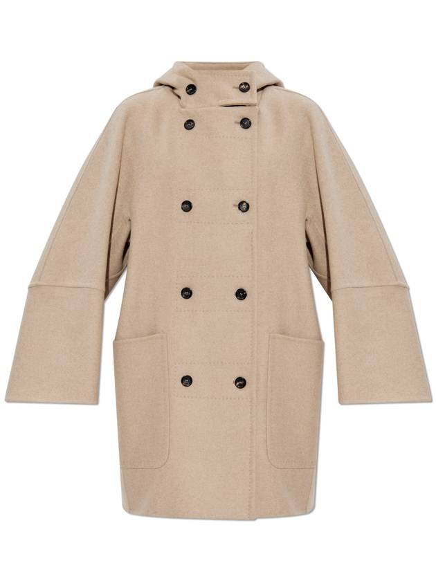 Women s Arturo Hooded Button Up Coat Jacket Beige - MAX MARA - BALAAN 2