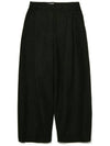 Women's Pintuck Wide Balloon Pants Deep Green - MOTH - BALAAN 3