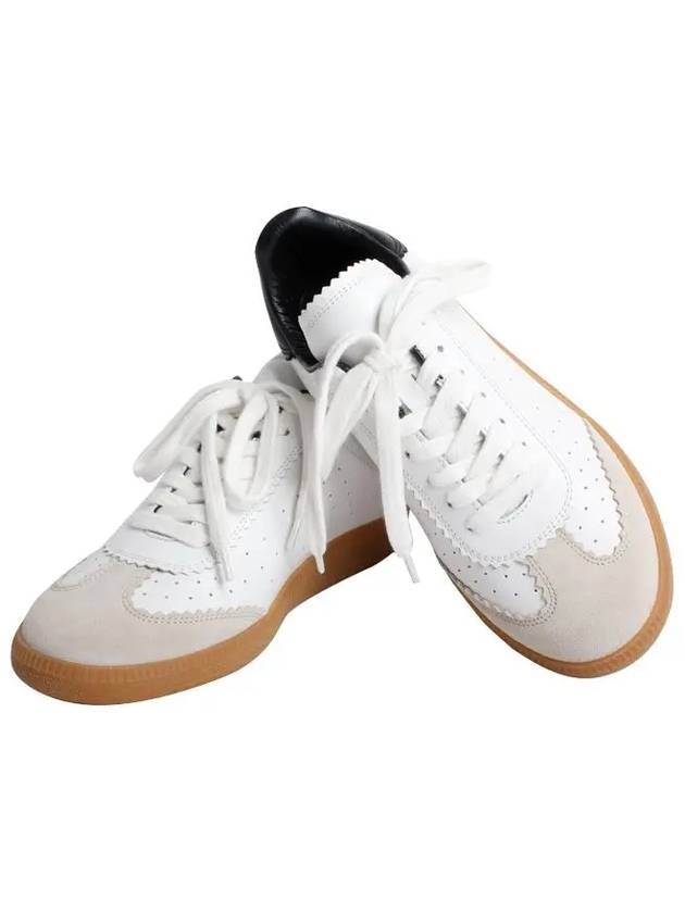 Women's Blyce Vintage Leather Low Top Sneakers White - ISABEL MARANT - BALAAN 3