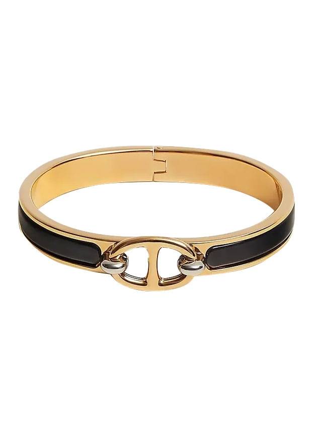 Mini Clic Chaine D'Ancre Bracelet Gold Noir - HERMES - BALAAN 1