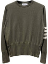 Diagonal Classic Cashmere Knit Top Dark Green - THOM BROWNE - BALAAN 2