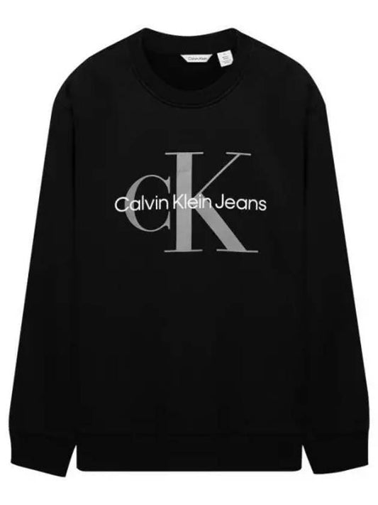 Monogram Crew Neck Sweatshirt Black - CALVIN KLEIN - BALAAN 1