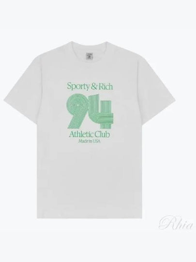 94 Athletic Club Cotton Short Sleeve T-Shirt White - SPORTY & RICH - BALAAN 2