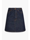 Women's Mini Denim Iconic A-Line Skirt Navy - CHLOE - BALAAN 2