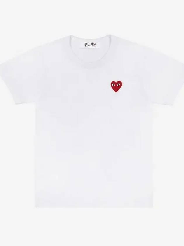 Play Red Heart Waffen Short Sleeve T-Shirt White P1 T108 2 - COMME DES GARCONS - BALAAN 2