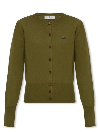 Bea Logo Cardigan Green - VIVIENNE WESTWOOD - BALAAN 2