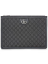 Ophidia Portfolio Clutch Bag Grey - GUCCI - BALAAN 2